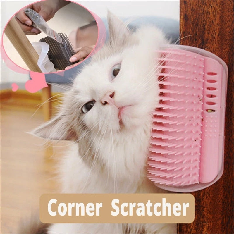 Cats Brush Corner Scratching Post